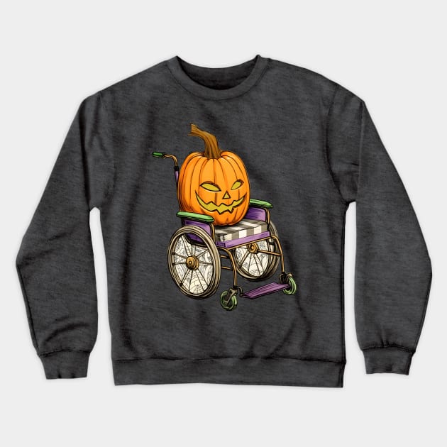 Hallowheelchair Crewneck Sweatshirt by Kary Pearson